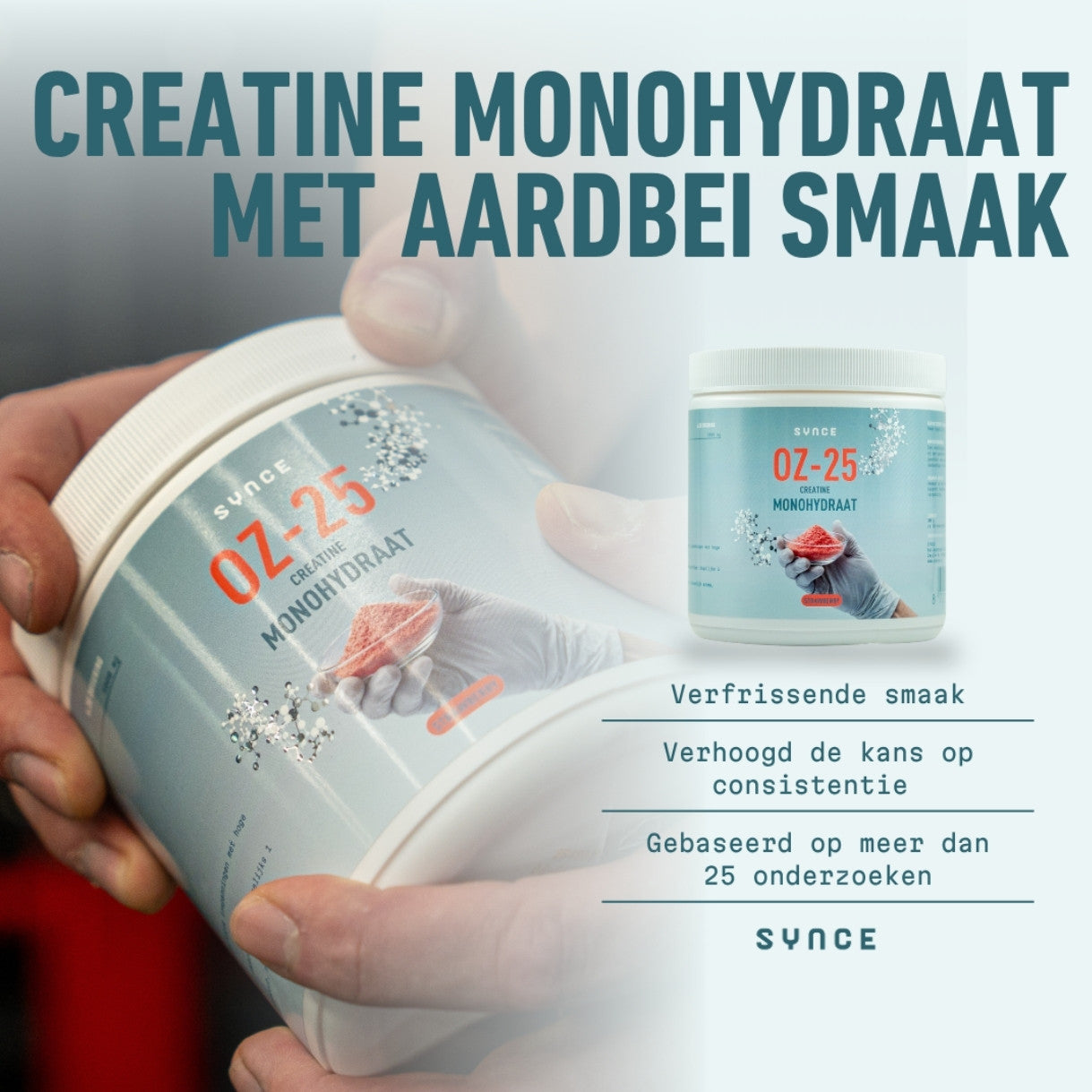 Creatine monohydraat met aardbei smaak